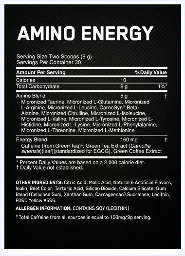 OPTIMUM NUTRITION AMINO ENERGY 30 SERVE