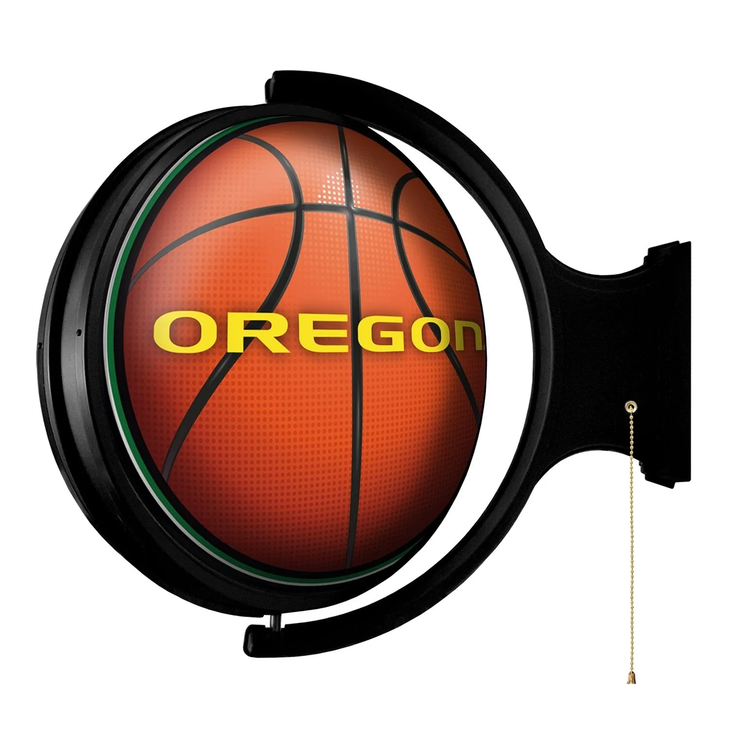 Oregon Ducks: Basketball - Original Round Rotating Lighted Wall Sign