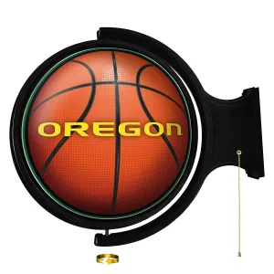 Oregon Ducks: Basketball - Original Round Rotating Lighted Wall Sign
