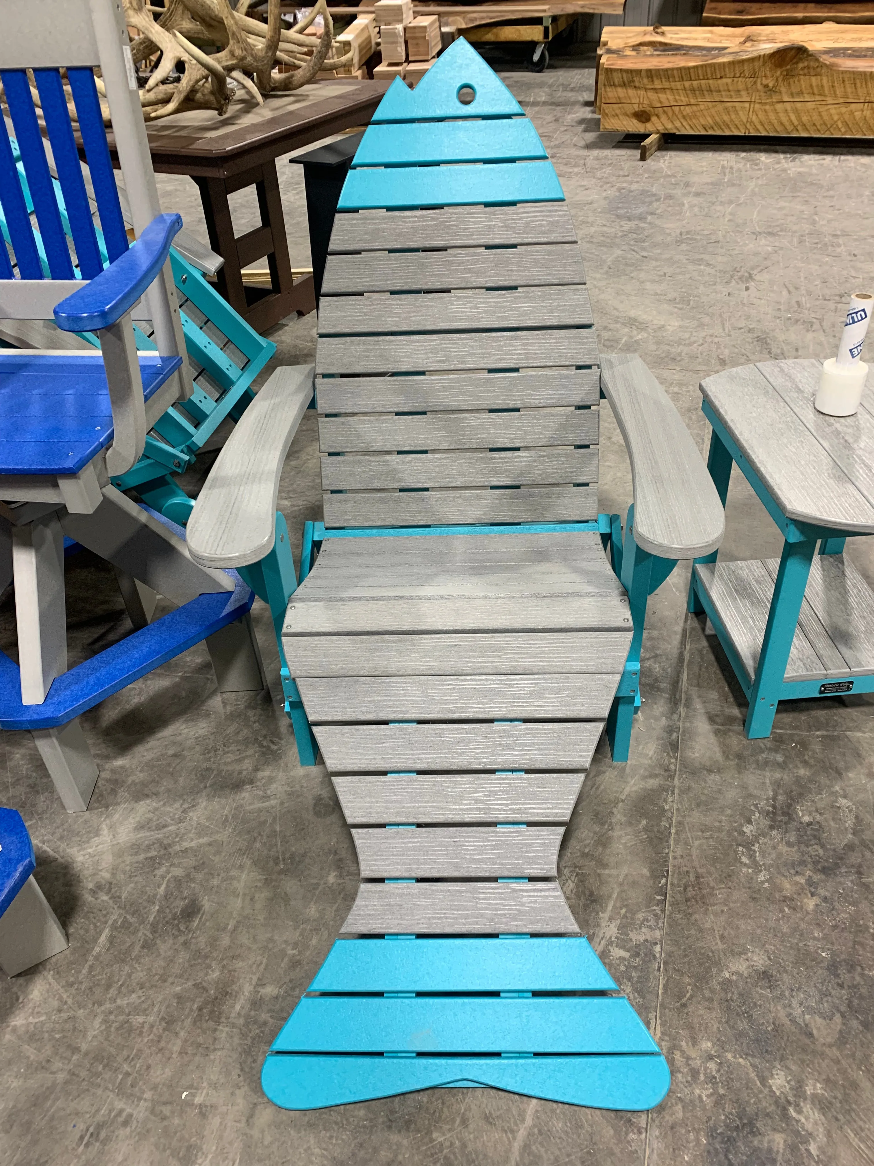 Outdoor Adirondack Fish Chair