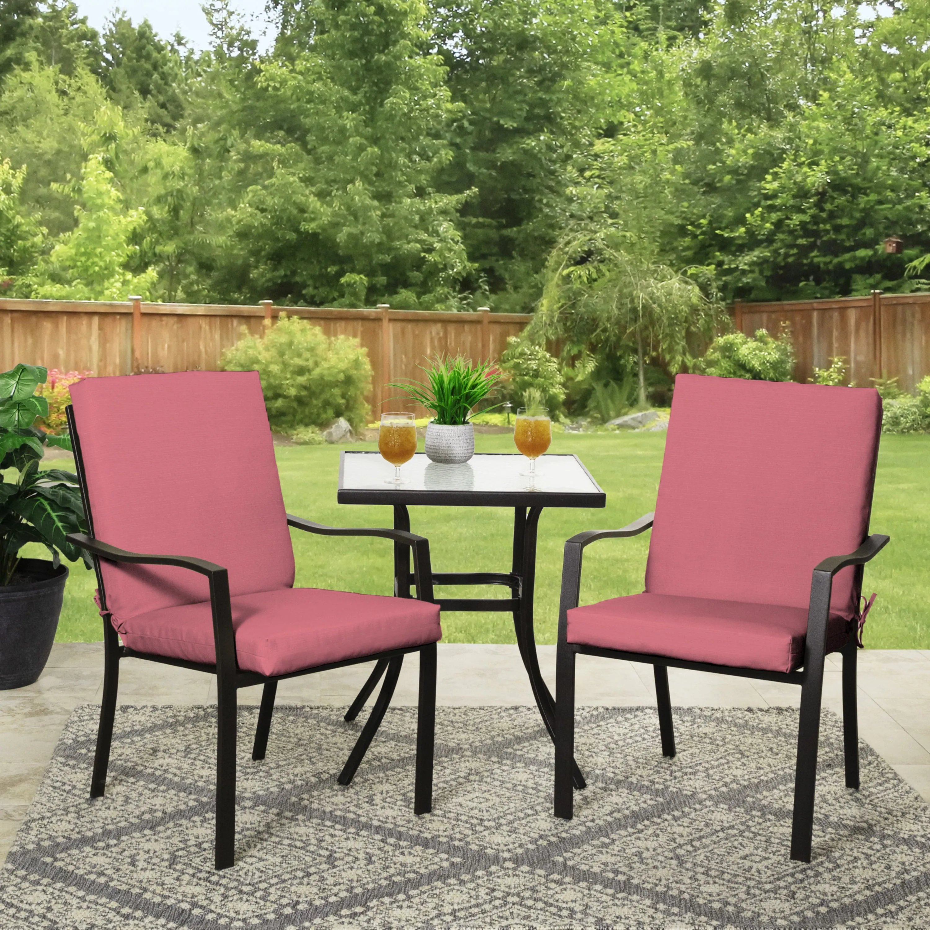 Outdoor Seat Cushion Grapefruit Texture 43" x 20" UV Treated Fade Resistant