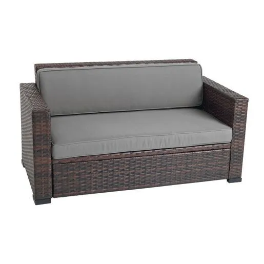 Outdoor Wicker 2-Seater Sofa