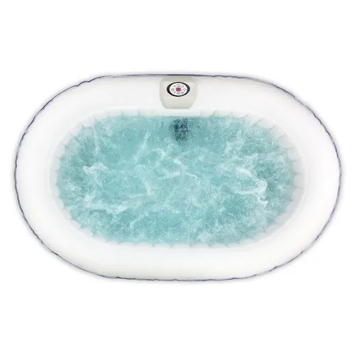 Oval Blue Inflatable Hot Tub With Drink Tray and Cover - 2 Person - 145 Gallon I SPAFAIR