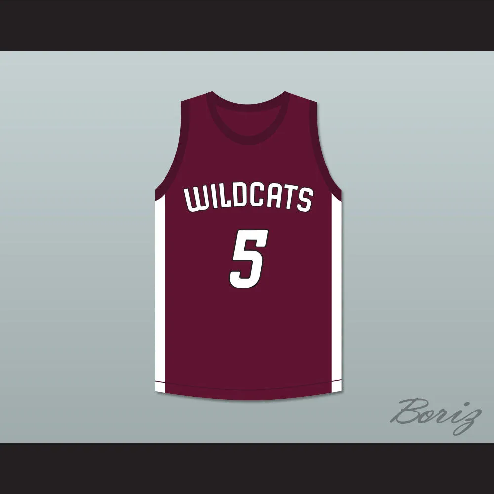Patrick Mahomes 5 Whitehouse High School Wildcats Maroon Basketball Jersey 2