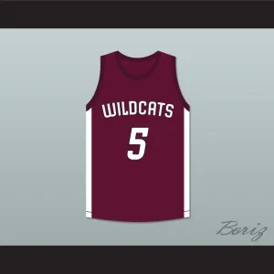 Patrick Mahomes 5 Whitehouse High School Wildcats Maroon Basketball Jersey 2