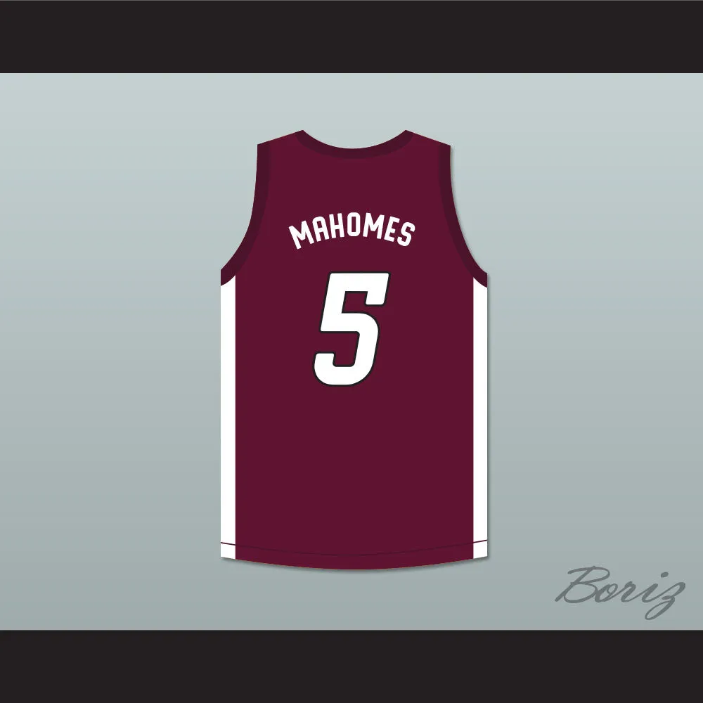 Patrick Mahomes 5 Whitehouse High School Wildcats Maroon Basketball Jersey 2