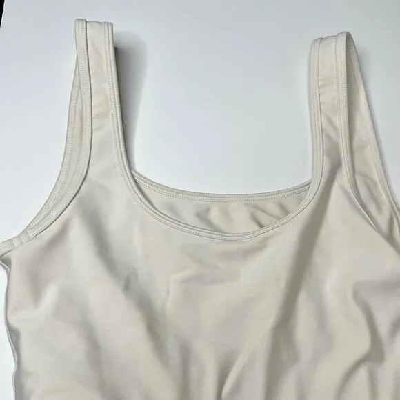 PE nation Grand Stand Sports Bra in Pristine Cream Womens Small