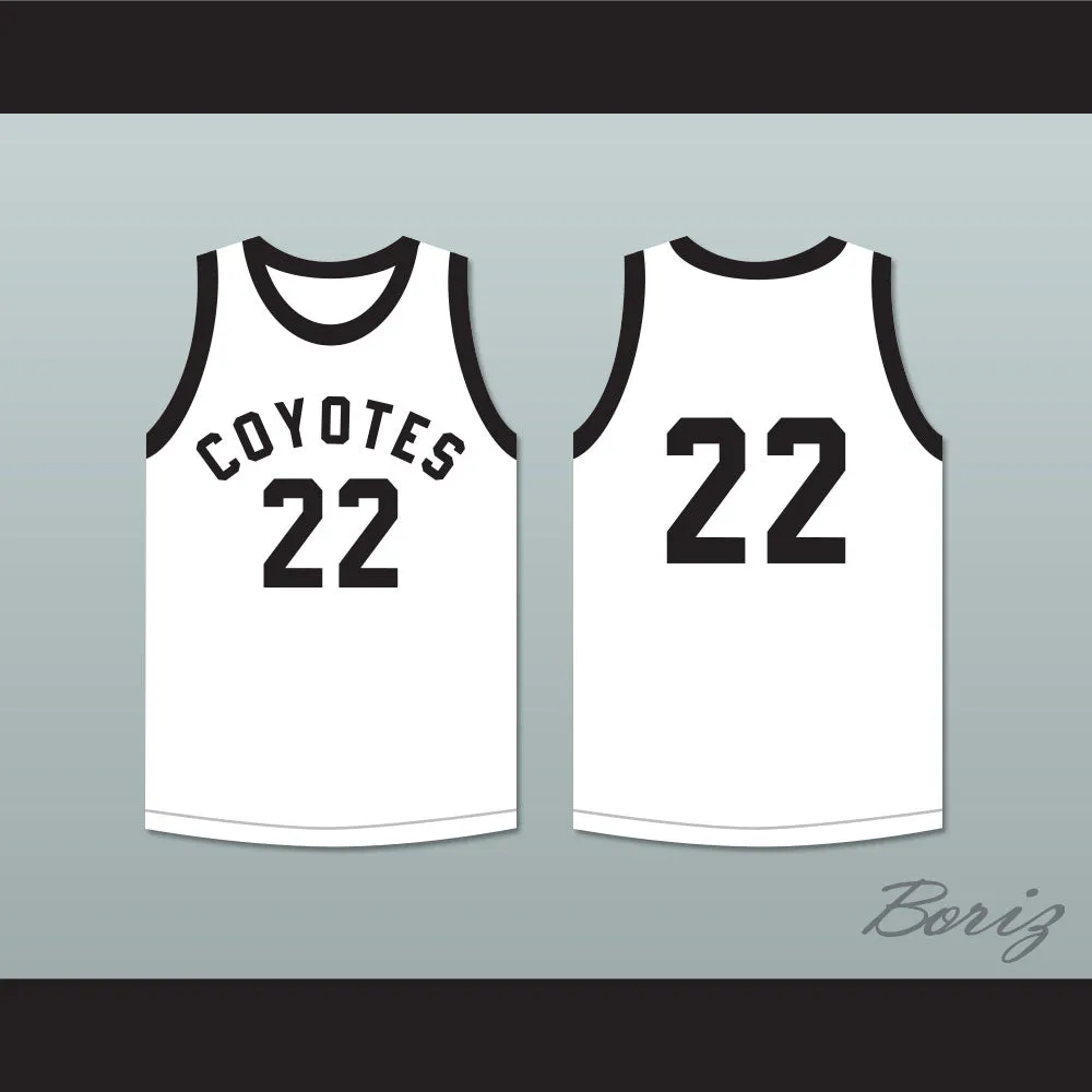 Player 22 Williston High School Coyotes White Basketball Jersey