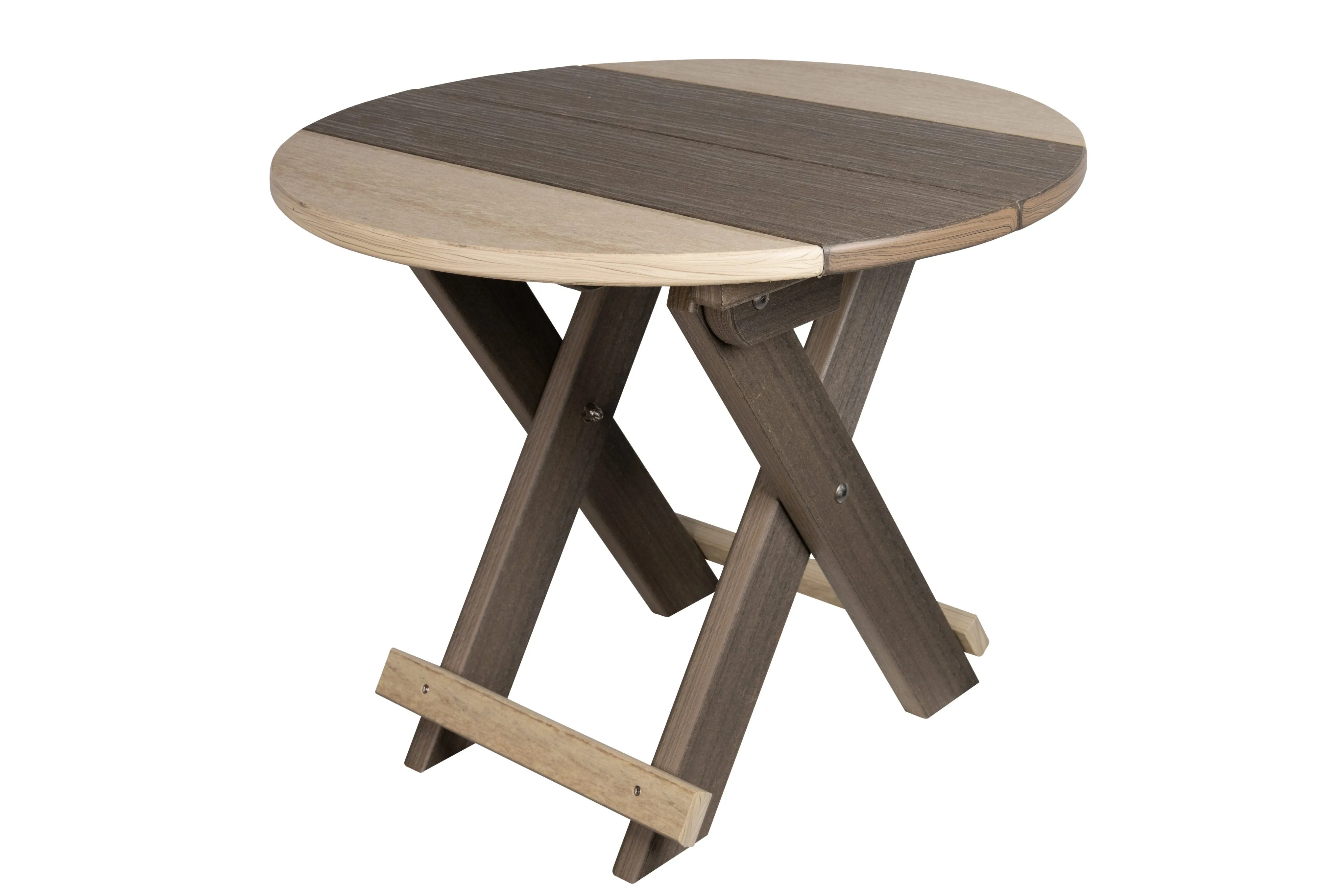 Poly Round Folding End Tables