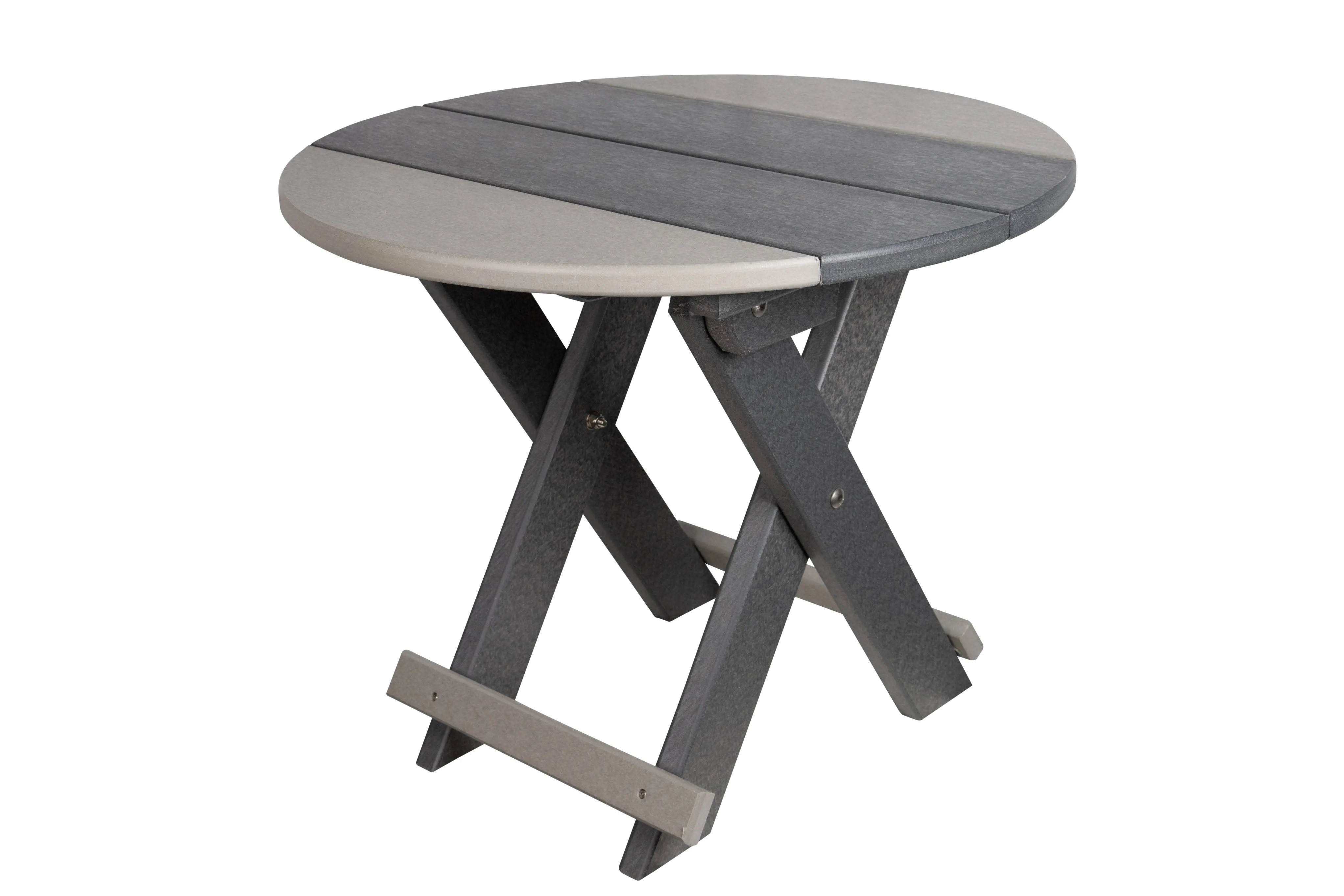 Poly Round Folding End Tables