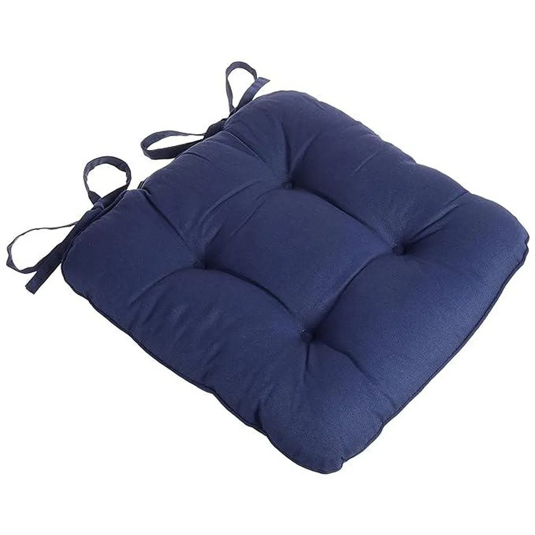 Popular Home Seat Cushion Pad, 2 Count (Pack of 1), Merida Navy