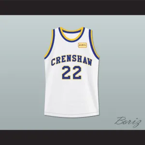 Quincy McCall 22 Crenshaw High School Basketball Jersey with Love and Basketball Patch
