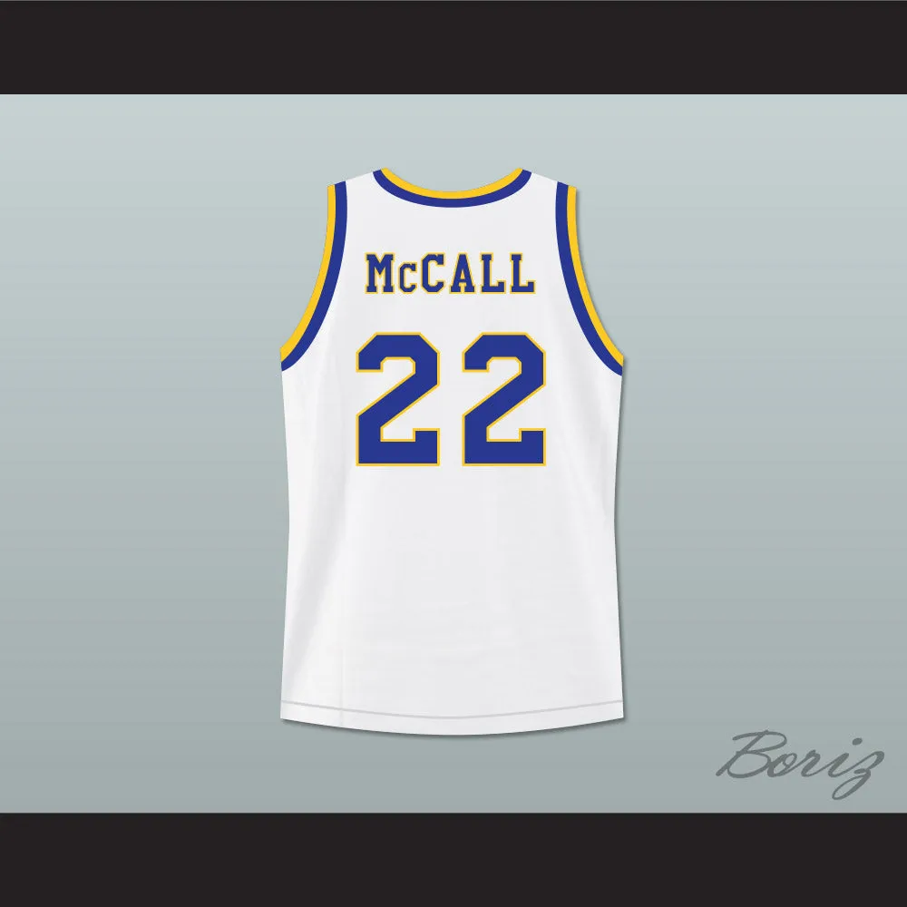 Quincy McCall 22 Crenshaw High School Basketball Jersey with Love and Basketball Patch