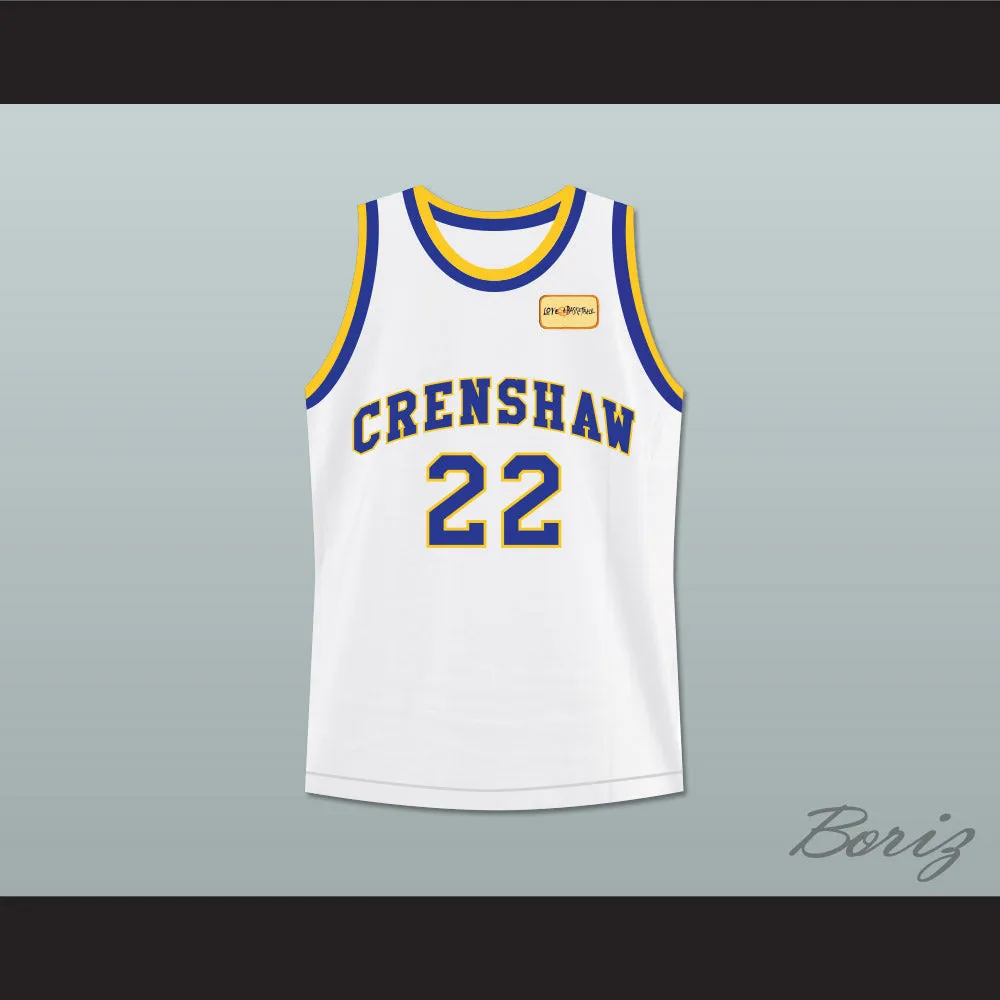 Quincy McCall 22 Crenshaw High School Basketball Jersey with Love and Basketball Patch