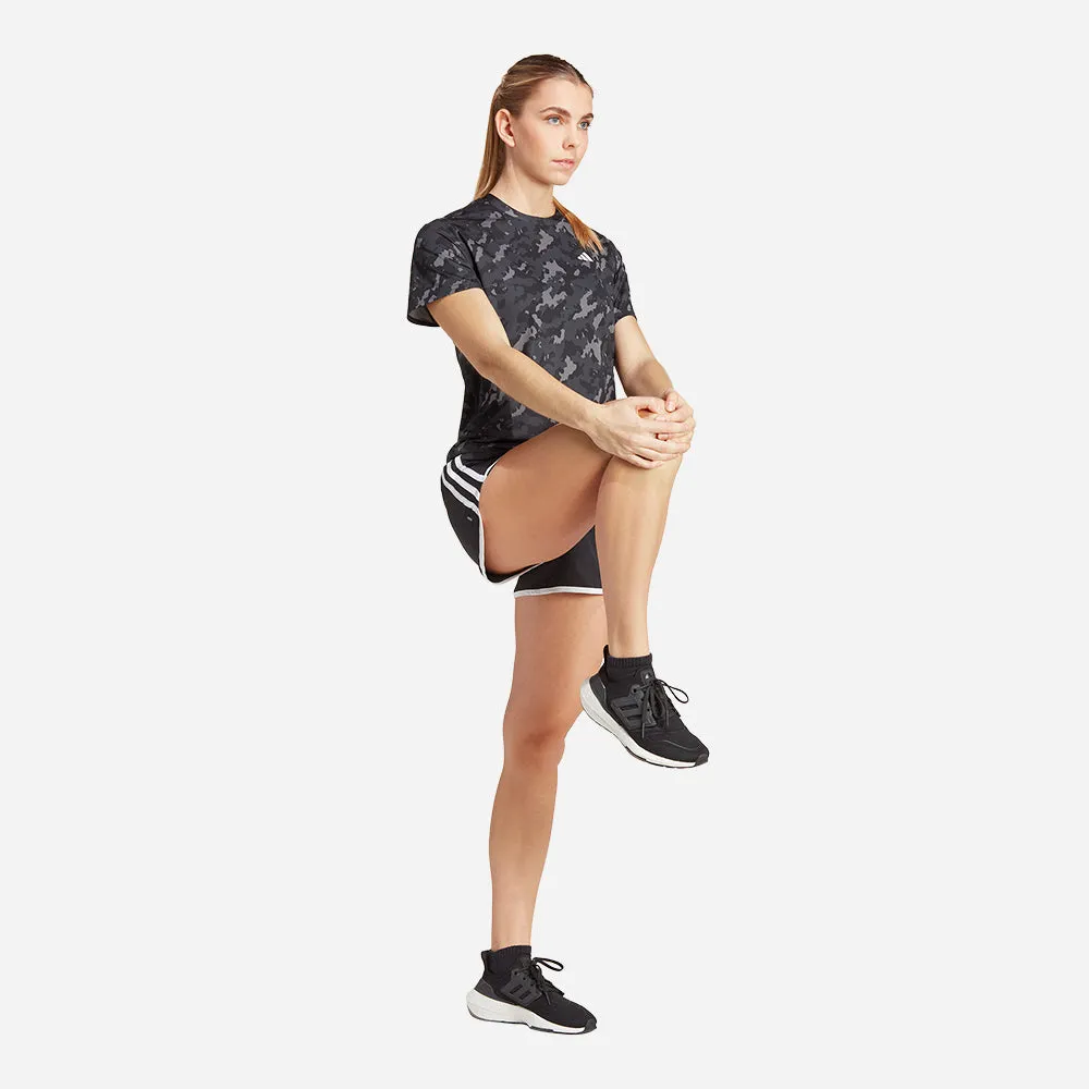 Quần Ngắn Nữ Adidas Marathon 20 - Đen
