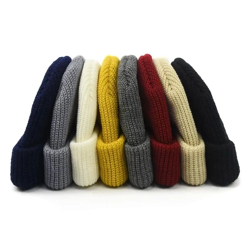 "CAPCUFF" Bonnet tricoté Streetwear Noir - URB1™