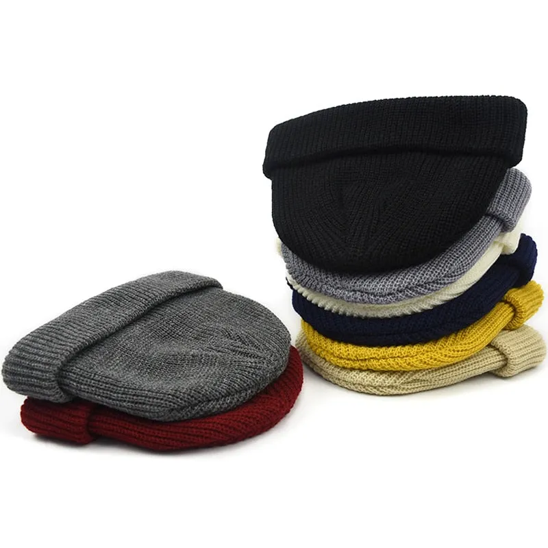 "CAPCUFF" Bonnet tricoté Streetwear Noir - URB1™