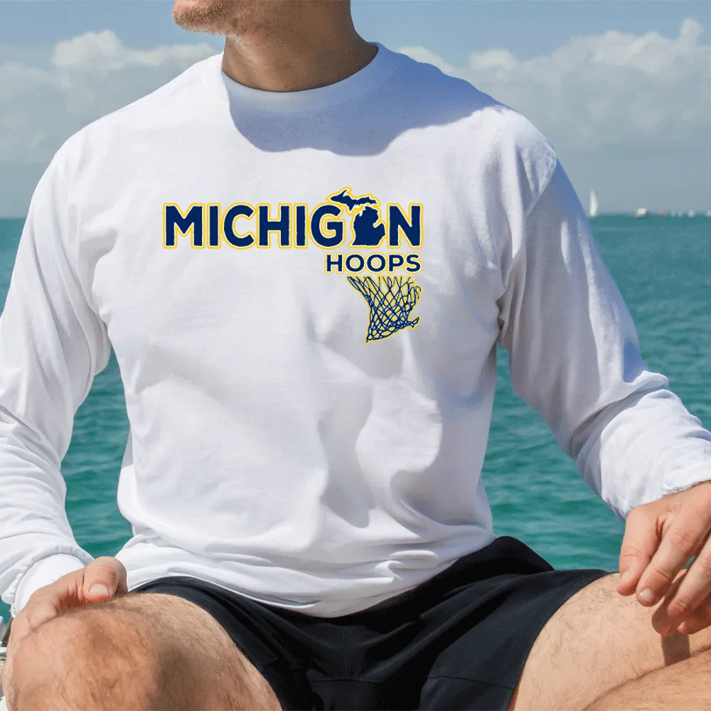 "Michigan Hoops" Men's Long Sleeve T-Shirt