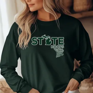 "State Hoops" Relaxed Fit Long Sleeve Unisex T-Shirt