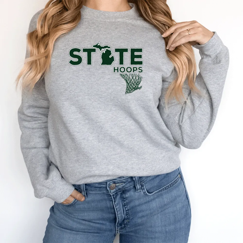 "State Hoops" Relaxed Fit Long Sleeve Unisex T-Shirt