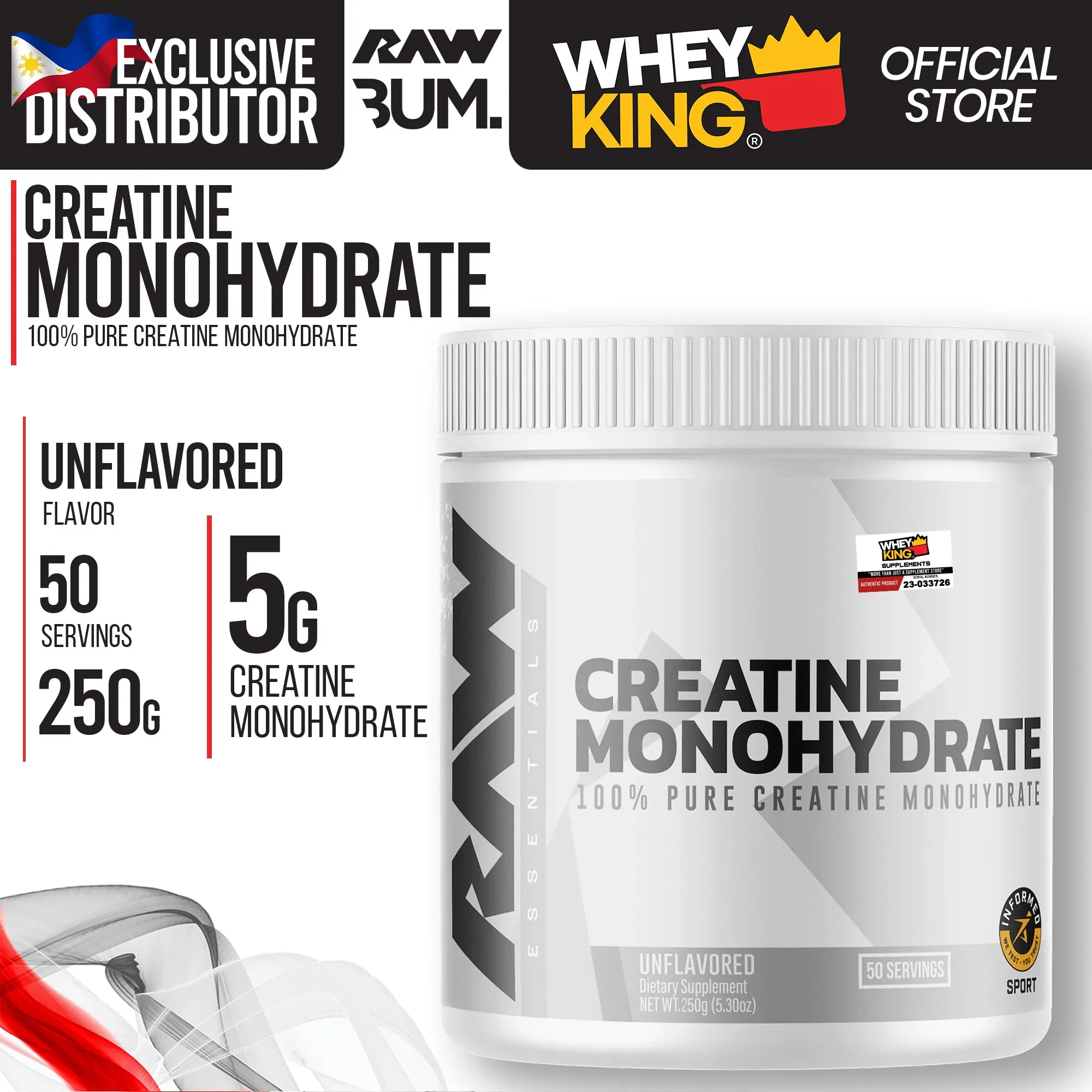 RAW Cbum Creatine Monohydrate 250grams