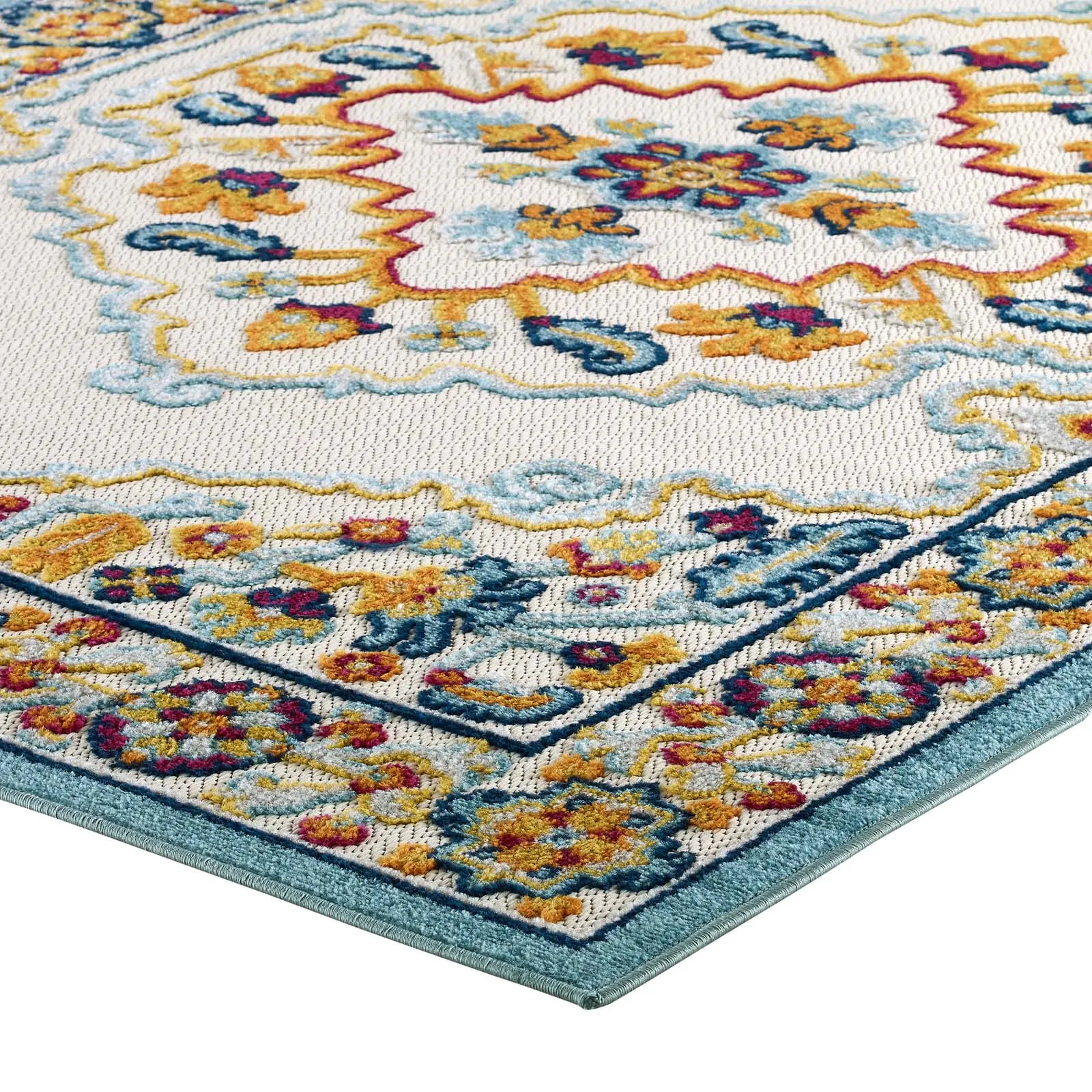 REFLECT ANSEL DISTRESSED FLORAL PERSIAN MEDALLION
