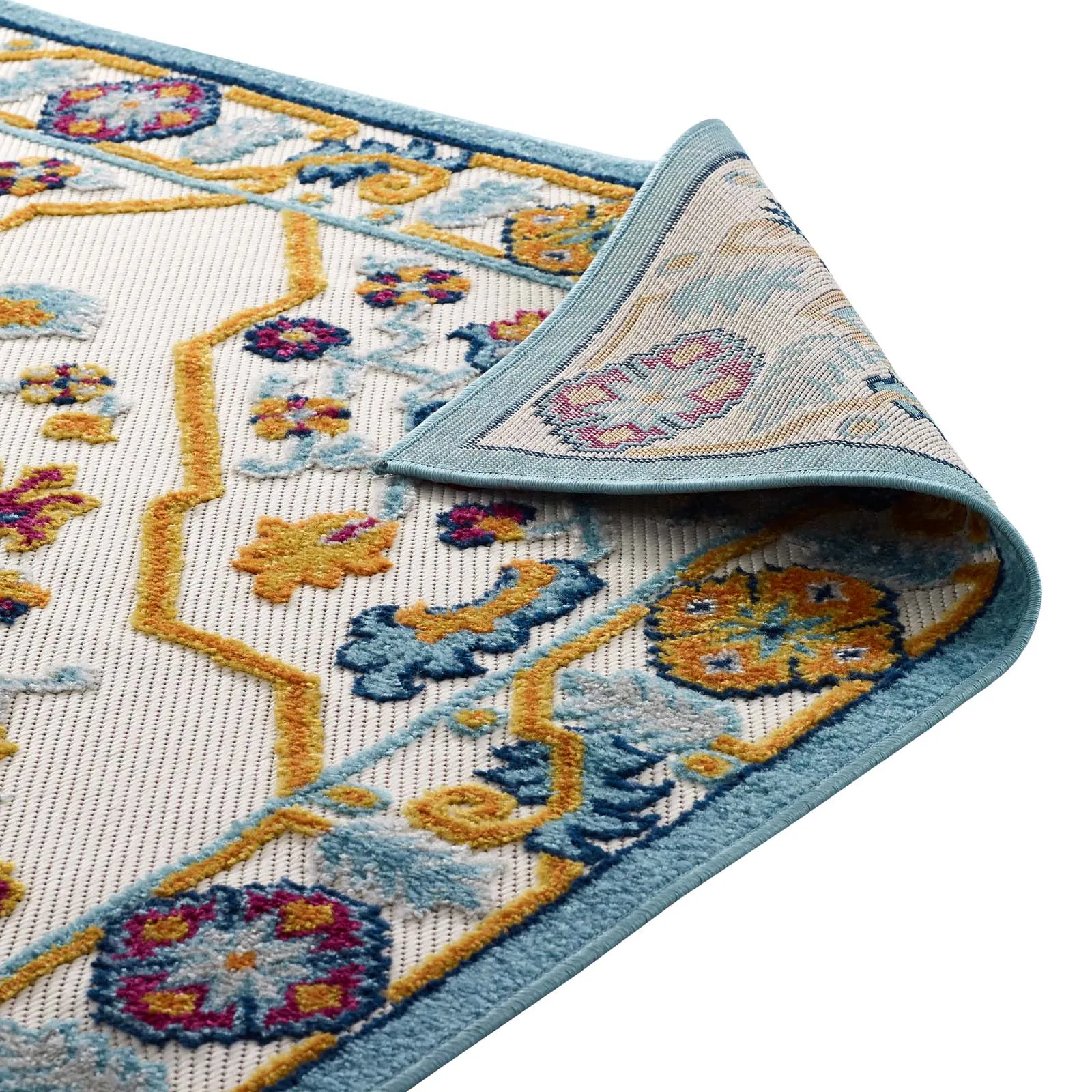 REFLECT FREESIA DISTRESSED FLORAL PERSIAN MEDALLION