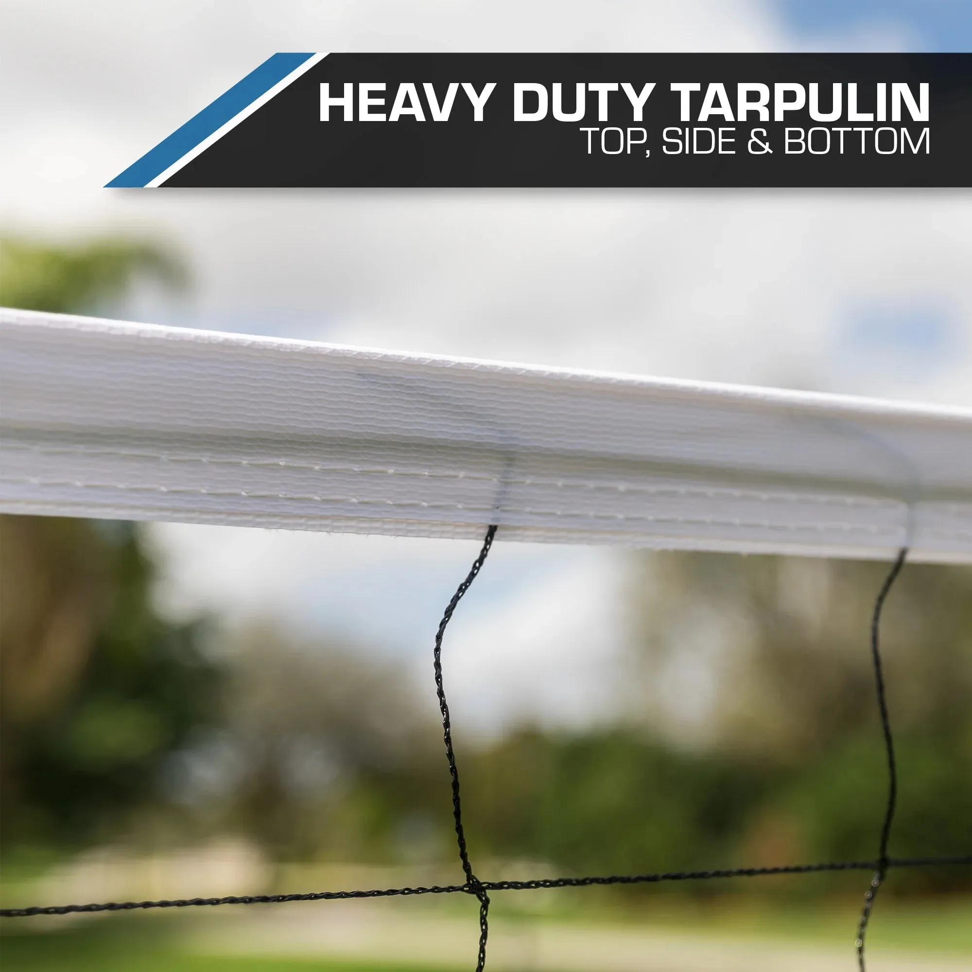 Replacement Volleyball Net, 32' X 3' Full Size Net with a Heavy-Duty Tarpaulin Top, plus Side and Bottom Tapes