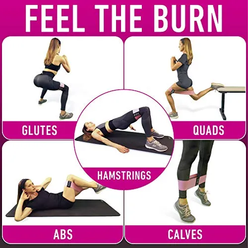 Resistance Bands for Working Out with Exercise Guide. Fabric Booty Bands for Women Men. Workout Bands Leg Bands for Working Out. Hip Resistance Loops for Squat Butt Glute Set Fitness Home Elastic Band