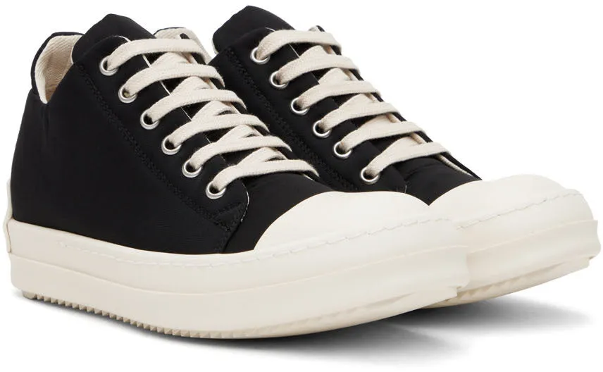 RICK OWENS DRKSHDW Black Taffeta Sneakers