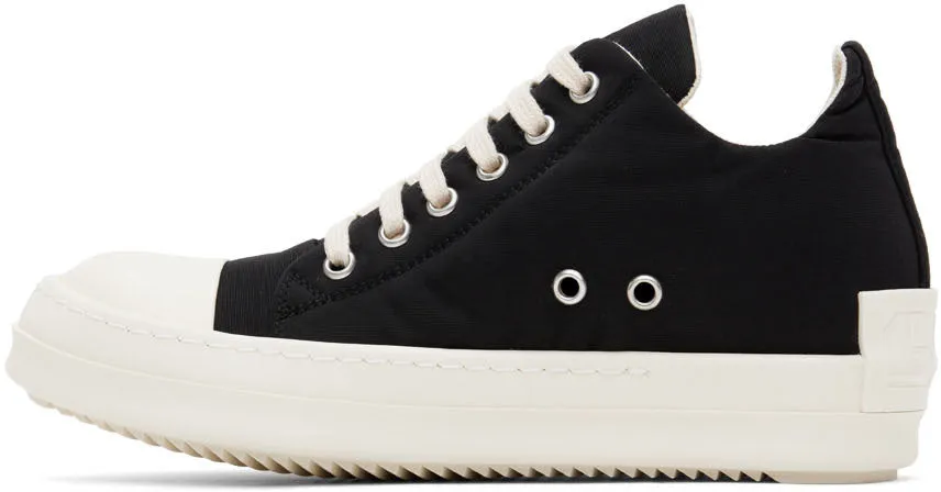 RICK OWENS DRKSHDW Black Taffeta Sneakers