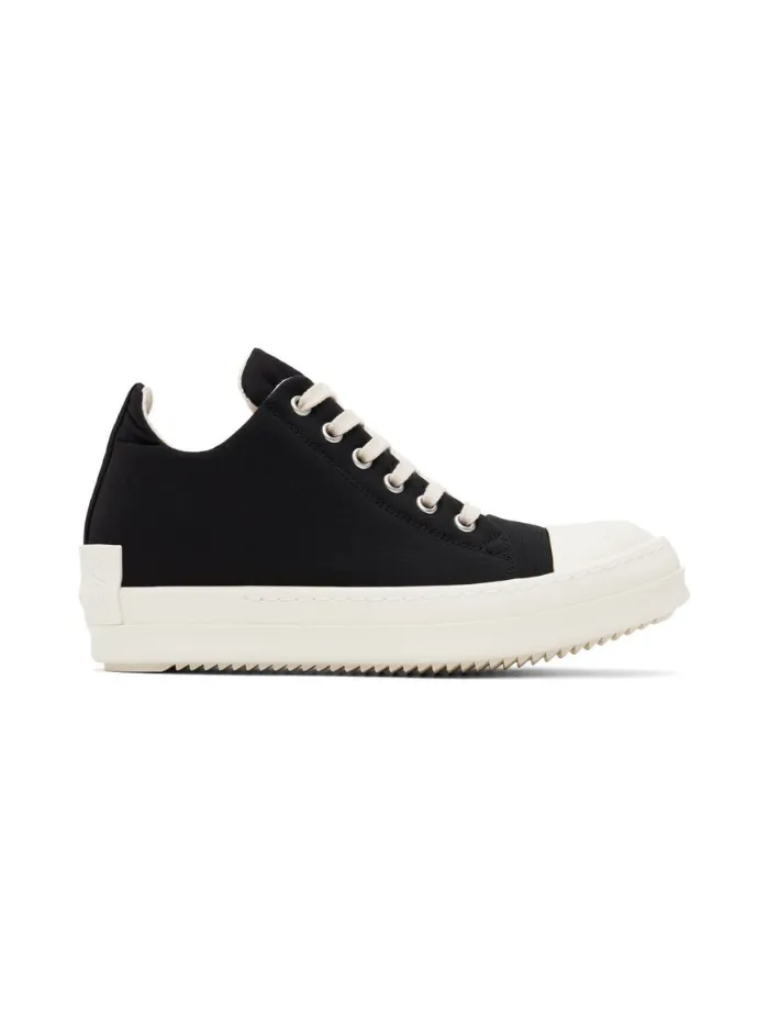 RICK OWENS DRKSHDW Black Taffeta Sneakers