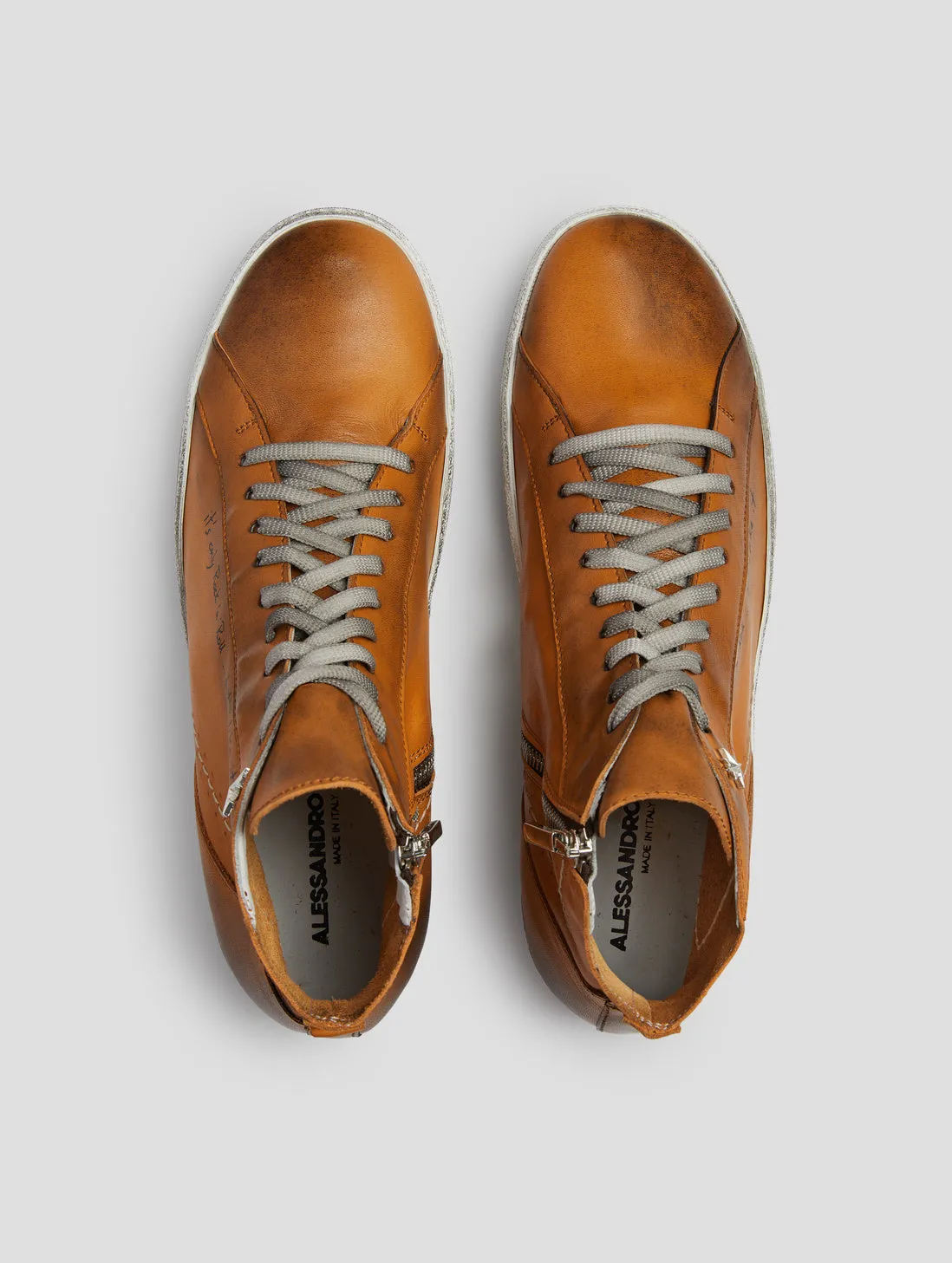 ROCKER SNEAKER HIGH TOP IN TANGERINE- Woman
