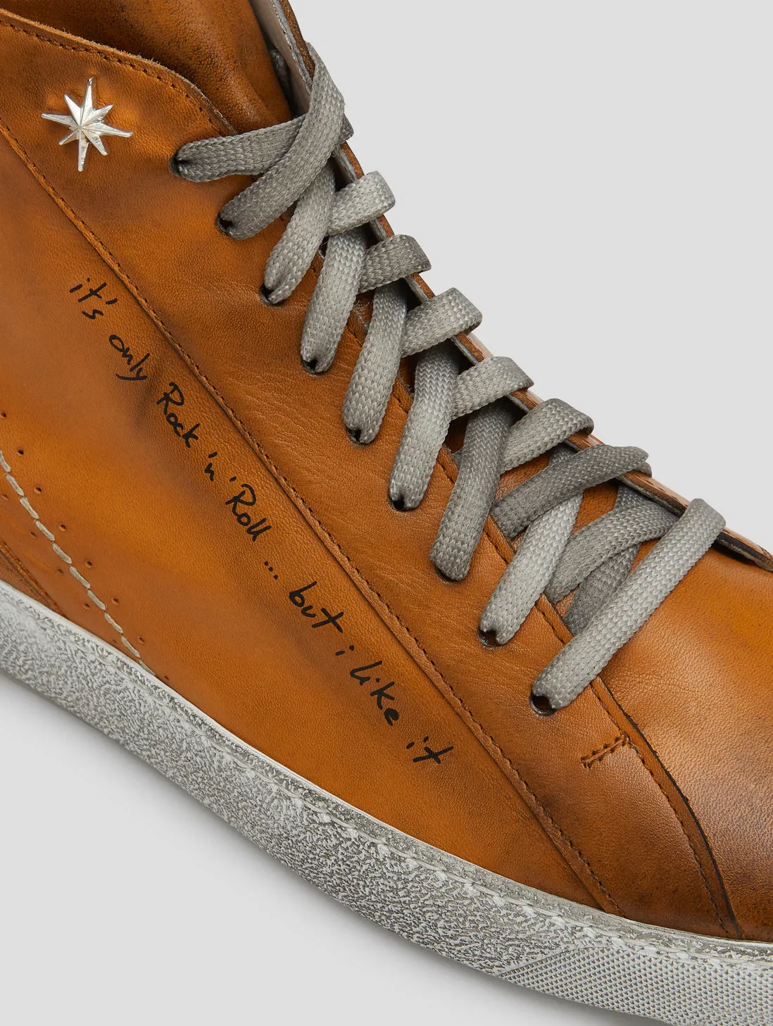 ROCKER SNEAKER HIGH TOP IN TANGERINE- Woman