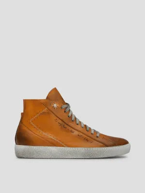 ROCKER SNEAKER HIGH TOP IN TANGERINE- Woman