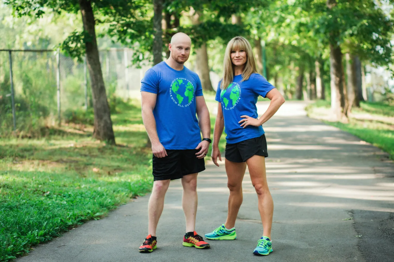Runner T-shirt - The World is Your Treadmill. Run All Over It. - Running Travel Marathon