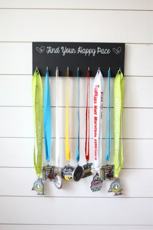 Running Medal Holder - Find Your Happy Pace - Medium