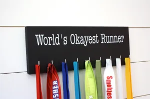 Running Medal Holder - World's Okayest Runner - Medium