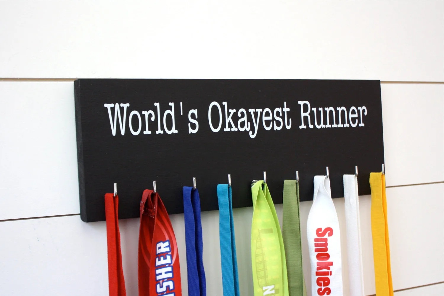 Running Medal Holder - World's Okayest Runner - Medium