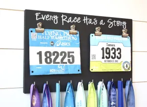 Running Race Bib and Medal Holder - Every Race Has a Story