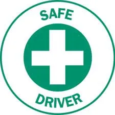 SAFE DRIVER Hard Hat Labels