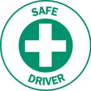 SAFE DRIVER Hard Hat Labels