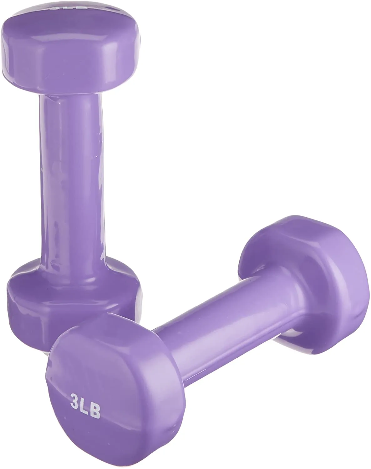 Sammons Preston Vinyl-Coated Iron Dumbbells, 10-Pound, Pair, Soft Easy-Grip Dumbbell Weights for Strength Training, Muscle Toning, Body Rehabiliaiton, and Physical Therapy, Home, Gym, and Clinical Use