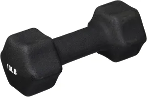 Sammons Preston Vinyl-Coated Iron Dumbbells, 10-Pound, Pair, Soft Easy-Grip Dumbbell Weights for Strength Training, Muscle Toning, Body Rehabiliaiton, and Physical Therapy, Home, Gym, and Clinical Use