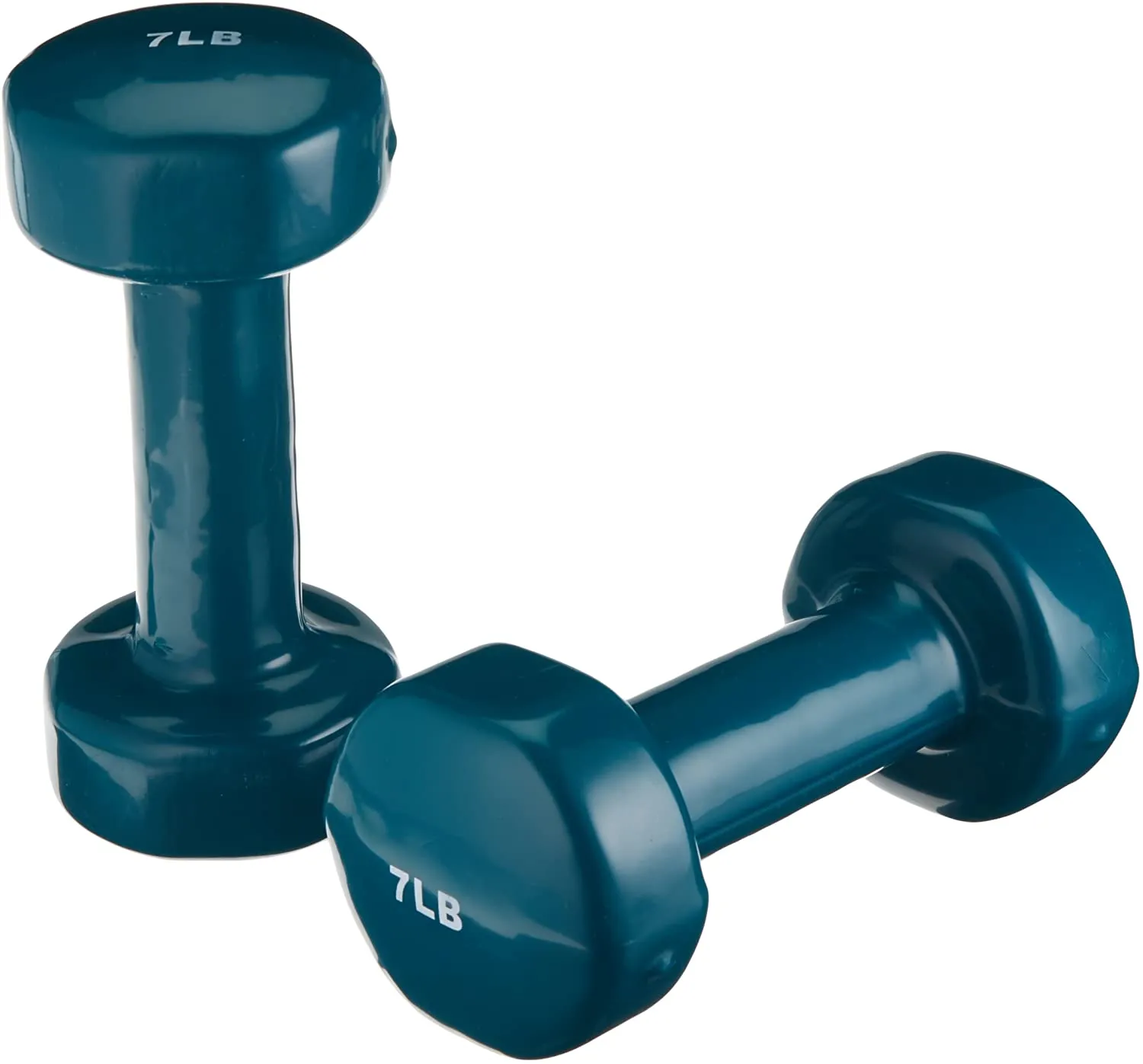 Sammons Preston Vinyl-Coated Iron Dumbbells, 10-Pound, Pair, Soft Easy-Grip Dumbbell Weights for Strength Training, Muscle Toning, Body Rehabiliaiton, and Physical Therapy, Home, Gym, and Clinical Use
