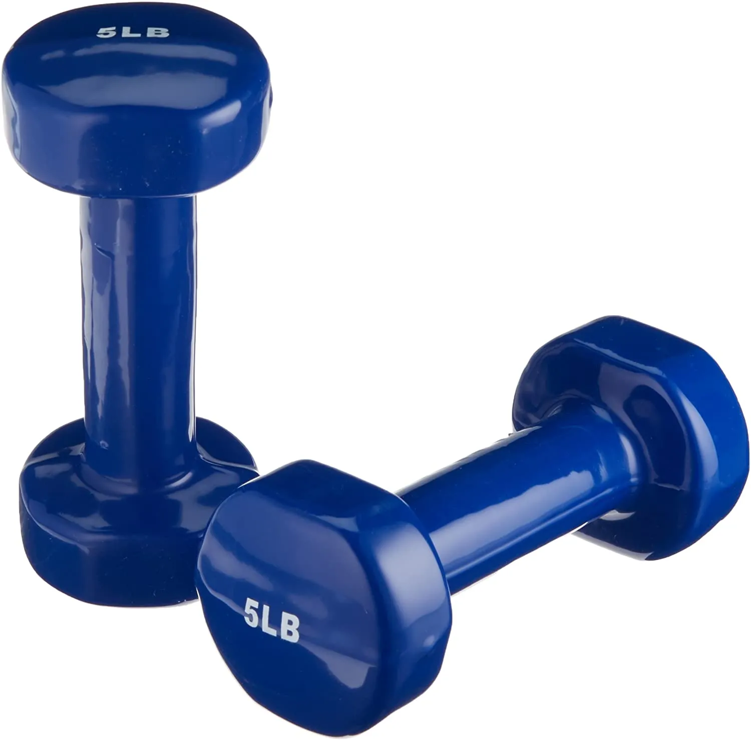 Sammons Preston Vinyl-Coated Iron Dumbbells, 10-Pound, Pair, Soft Easy-Grip Dumbbell Weights for Strength Training, Muscle Toning, Body Rehabiliaiton, and Physical Therapy, Home, Gym, and Clinical Use