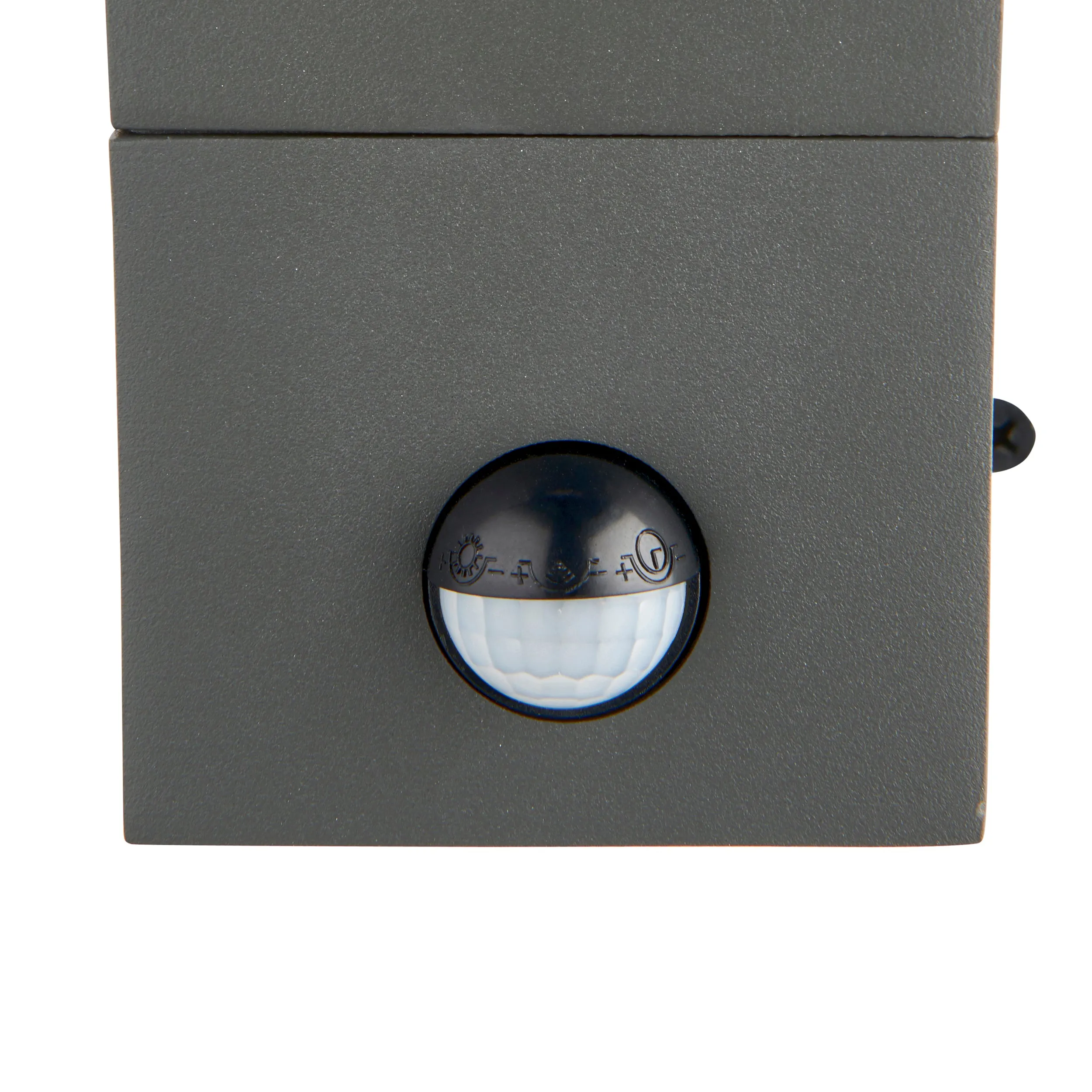 Saxby 99549 Lantern pIR IP44 7W Textured grey paint & opal pc 7W LED GU10 (Required)