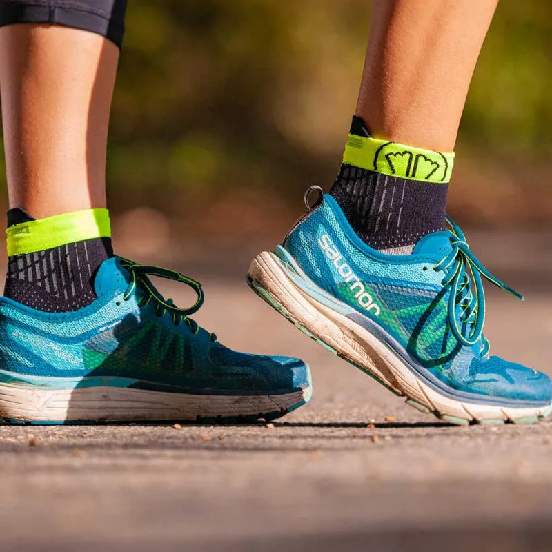 Sidas Run Feel Black & Yellow Running Socks