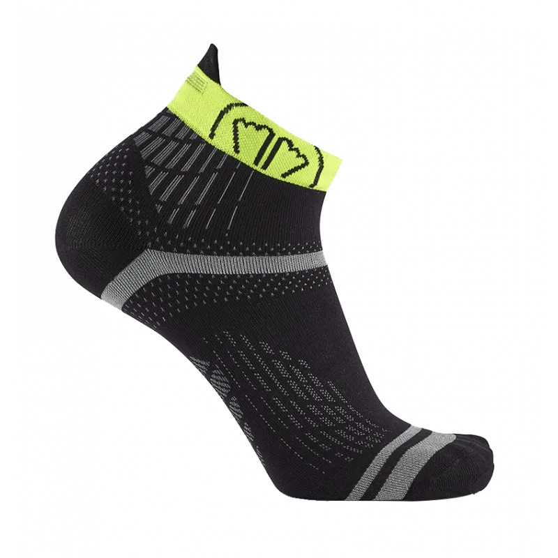 Sidas Run Feel Black & Yellow Running Socks