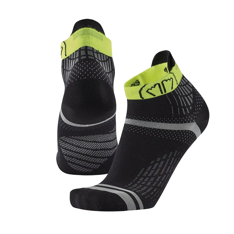 Sidas Run Feel Black & Yellow Running Socks